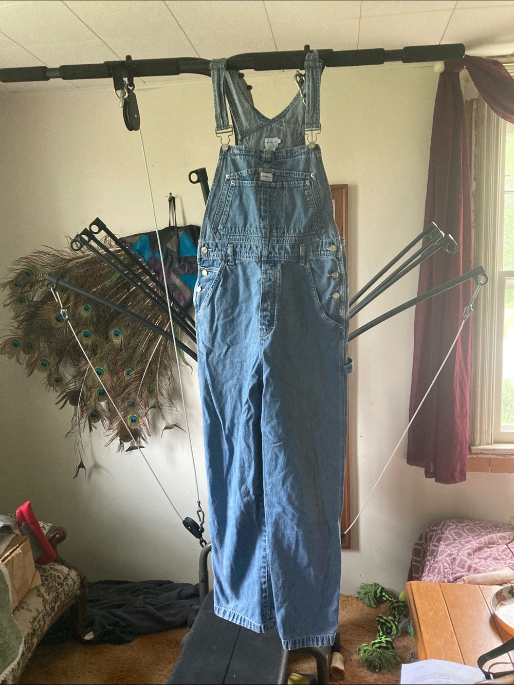 Vintage 90s Calvin Klein Light Blue Denim Overalls